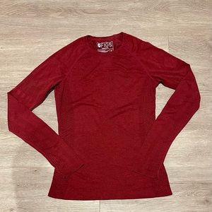 FIGS SALTA PERFORMANCE UNDERSCRUB BURGANDY XS
